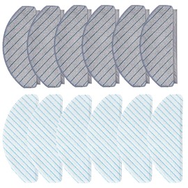 KiimSin KiimSin 12 St1ck Wischt1cher Zubeh?r f1r ECOVACS DEEBOT OZMO T10/T10 Plus Roboter-Staubsauger Ersatzteil, (12 waschbare Mikrofaser-Moppt1cher + 12 Einweg-Wischpads)