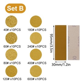 Assorted Sandpaper Kit, Abrasive Sand Paper 40/60/80/120/180/240/400/600 Mixed Grit, Wet & Dry Sanding Sheets for Wood Metal Plastic Wall Sanding Polishing, Pack of 80