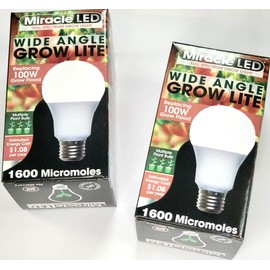 Miracle LED Full Spectrum Grow Light Equiv. 100W Flood 1600 Micromoles