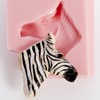Zebra Head Silicone Mold Chocolate, Fondant, Candy, Mints, Resin, Clay.