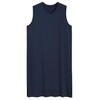 Latuza Men's Bamboo Viscose Nightshirt Sleeveless Sleep Shirt, Navy, Medium