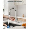 FORIOUS Touchless Kitchen Faucet with Soap Dispenser, Brushed Nickel, Hands-Free,