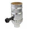 OFF/ON NICKEL-PLATED LAMP SOCKET W/LARGE HOLE 1/4 IPS TR-28X NICKEL