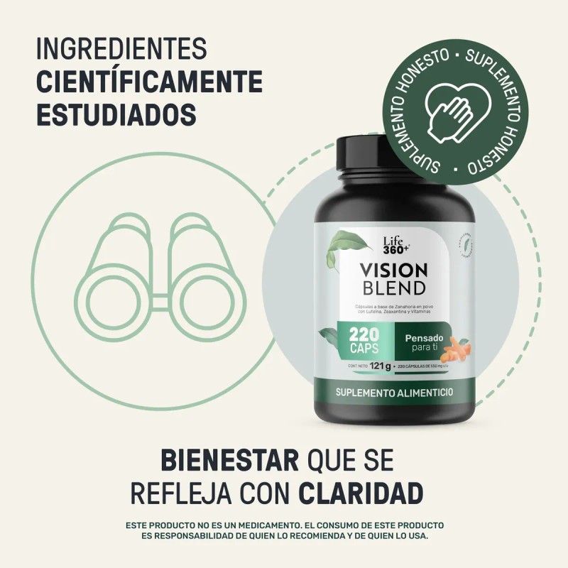 Luteína Capsulas Eagle Vision Blend 220 Cápsulas Life360