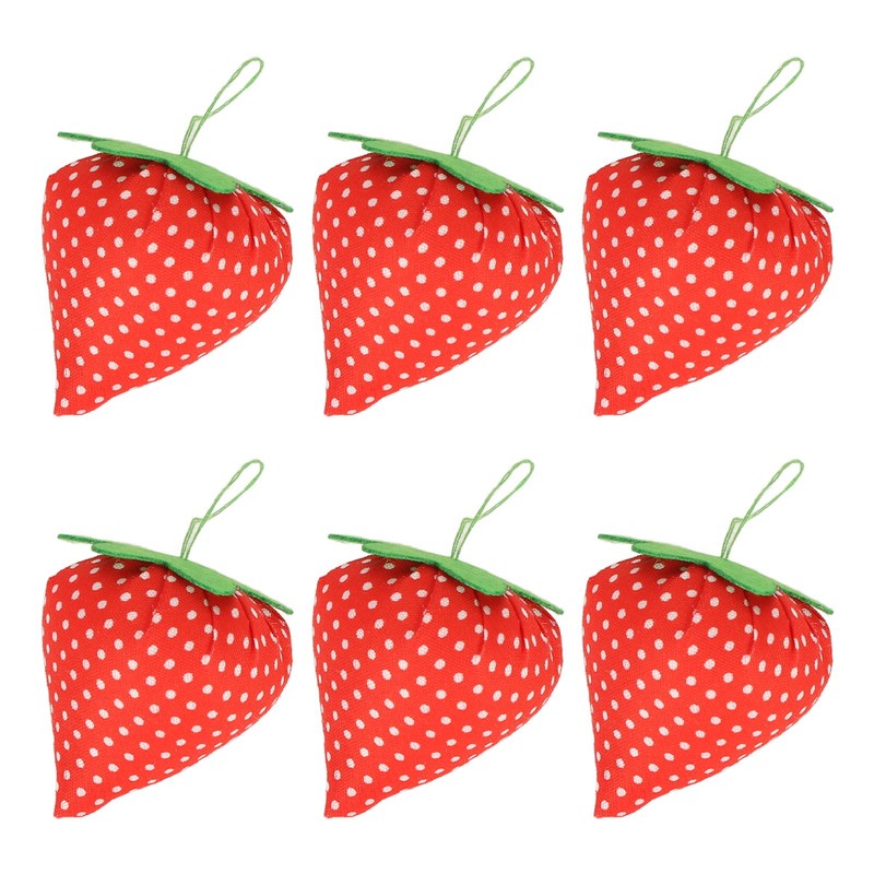 20pcs Sewing Pin Cushion Cotton Soft Lightweight Cute Strawberry Shaped
