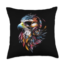 Falcon Kestrel Falcons Hunting Peregrine Birds Falconry Throw Pillow