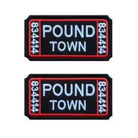 2 Pcs Ticket to Pound Town Patch, Funny Meme Morale Patch, Moral Patch, Military Patch, Army Patches, Hook and Loop, Embroidered Patch for Work Clothes Uniform Travel Backpack Caps Hat Bag Vest Jersey