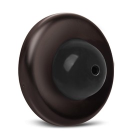 KOVOSCH Convex Wall Door Bumper Stop Oil Rubbed Bronze – 2-1/2” Outside Diameter Stainless Steel Cover with Bigger 1-1/4” Oil Rubbed Bronze Rubber Bumper – Easy to Install with Screw