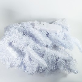 48" White Color Flip Overlit Swag, Christmas Wreath Decorations for Front Door Home Indoor Outdoor Decor - White