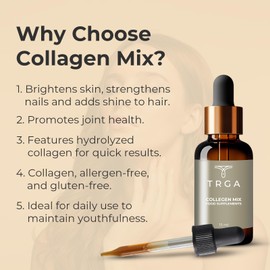 TRGA Collagen Mix Food Supplement, 15ml Dropper Bottle, 30 Day Supply