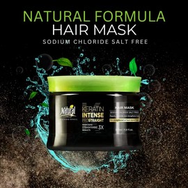 Natural Formula Keratin Intense Repair Hair Mask â?? Keratin Infused Straightening Hair Mask - Sodium Chloride Salt- Free Hair Cream Mask â?? Deep Con