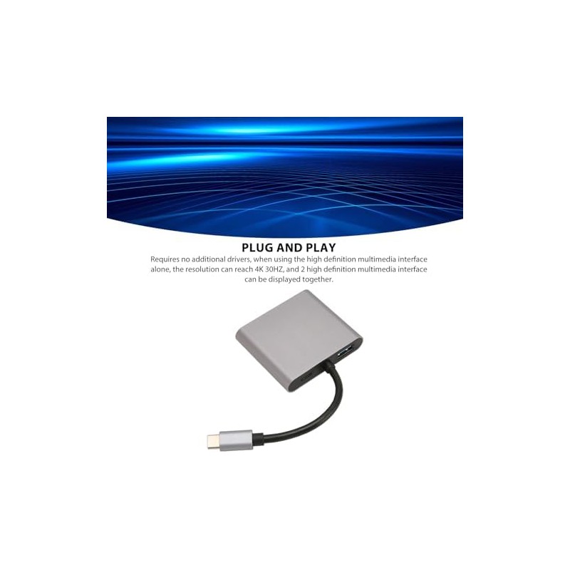 Dilwe Adaptador USB C a HDMI, Convertidor Adaptador de Video