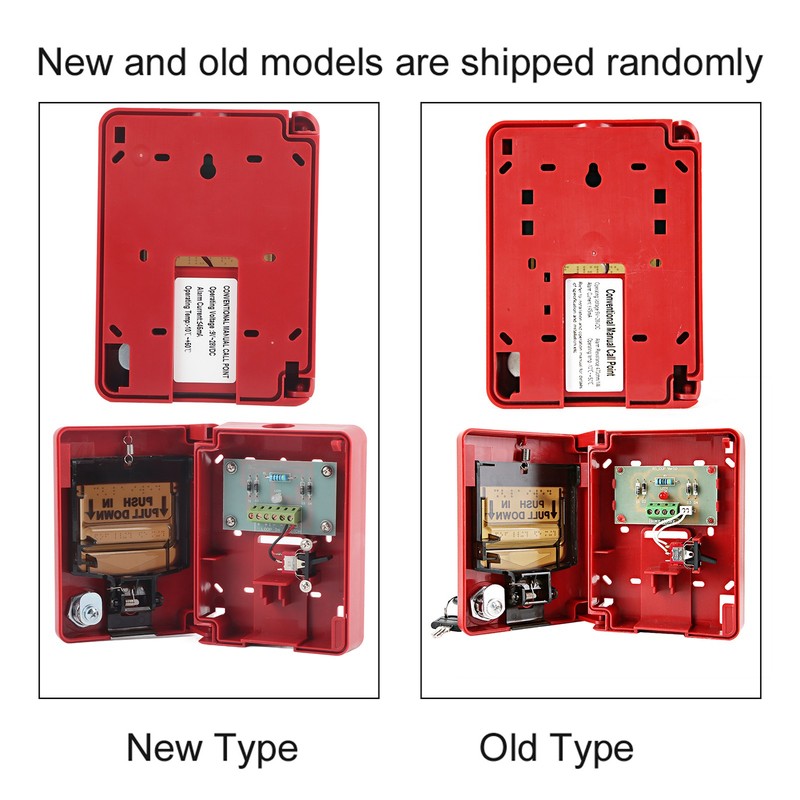 9-28VDC Manual Multiple Wire System Safety Fire Pull Station Alarm