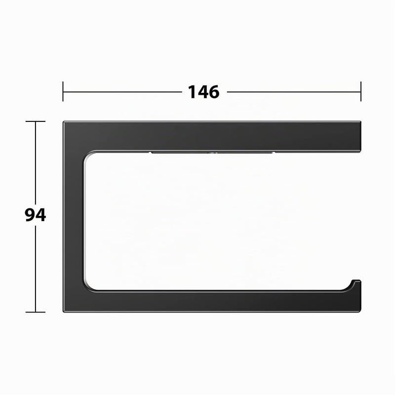 KEUCO Edition 11 Toilet Roll Holder, Open Shape, Metal, Matt