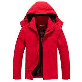 Aagetenar Men's Waterproof Rain Jacket Lightweight Mountain Sports Outdoor Trench Softshell Windproof Jacket for Hiking