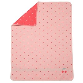 David Fussenegger Juwel Baby Blanket 'Cherries' 70 x 90 cm Dusky Pink