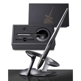 novium Novium Hoverpen 2.0 Interstellar Edition - Space Black, Unisex, Ballpoint Pen, 23.5 Degree Angle, Schmidt Ballpoint Refill, No Spills, No Spotting, No Explosions