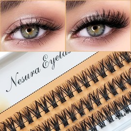 10 Boxes of 40D 0.07mm Faux Mink False Eyelashes, D Curling 9-16mm Mix Natural Eyelash Extension, 60 Clusters/1 Box Individual Eyelash Cluster Makeup Tools (40D-12mm（10Boxes）)