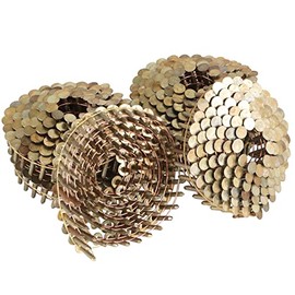 findmall 3600 Count Coil Roofing Nails 3/4-Inch x .120-Inch 15-Degree Round Head Wire Weld Collated Smooth Shank Electro Galvanized Coil Roofing Nails for Roofs Lathing and Sheathing Materials