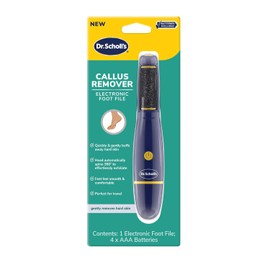 Dr. Scholl's - Lima electrónica para quitar callos de pies, eliminación eléctrica de la piel dura para pies, piel suave y suave sin esfuerzo en minutos, perfecta para viajes, para mujeres y hombres,