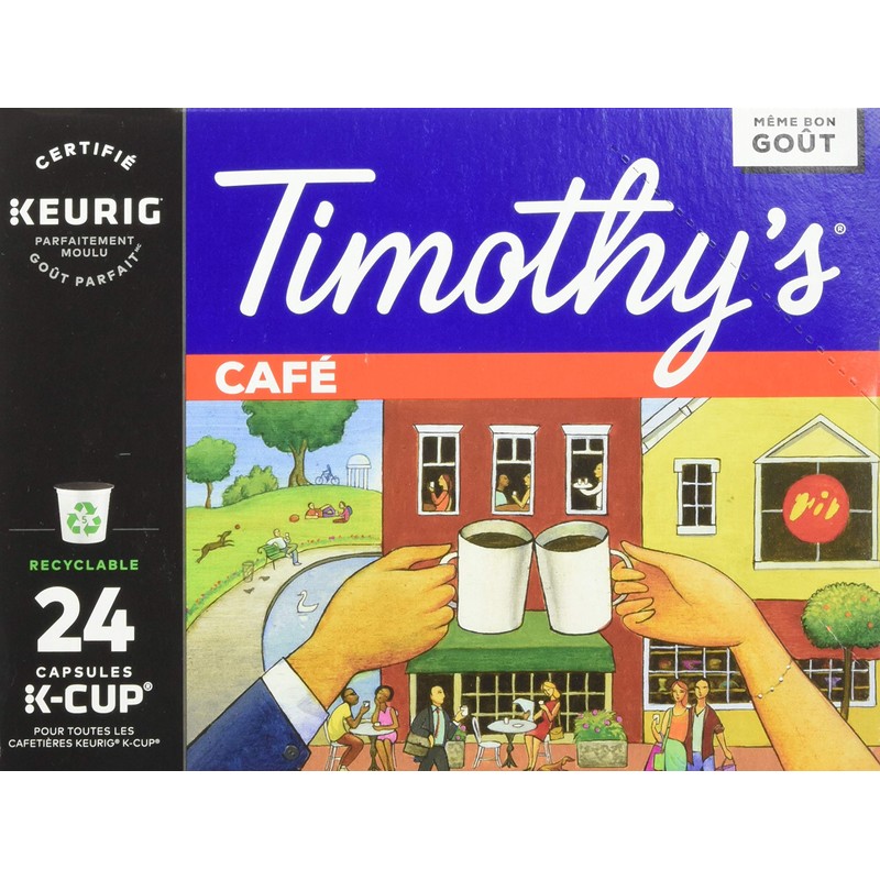 Timothy's World Coffee Cinnamon Pastry K-cup for Keurig Brewers, 24