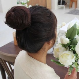 Bun hair, low bun, ponytail wig, natural brown ponytail wig (WFIYNHP) / 올림머리 로우번 똥머리 가발 자연갈색 똥머리가발 (WFIYNHP)