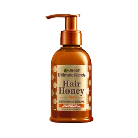 Garnier Ultimate Blends Hair Honey Repairing Serum for Damaged Hair, Non-Sticky, Non-Greasy - Up to 6X Smoother & Reduces Up To 94% of Split Ends in 1 Use - 115 ML