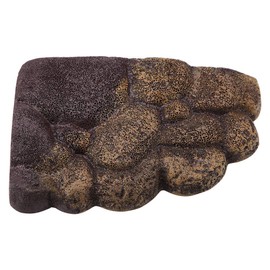 KUIDAMOS Turtles Semi Aquatic Floating Island Platform, Resin Islands Aquarium Decor, Underwater Ramp with Magnet, for Semis Aquatic Animals Crawling (Rust Size: S)