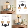 Shenmoyl Bathroom Light Fixtures, 2-Light Black Vanity Wall Light Over