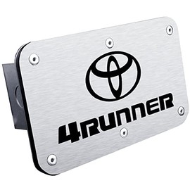 Au-TOMOTIVE GOLD Dual Logo Trailer Hitch Plug for Toyota 4Runner (Brushed Chrome)