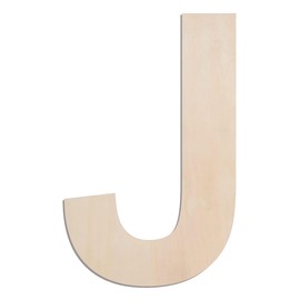 MGTECH 12 Inch Large Wooden Letter J, 1/4 in Thick Big Wood Letter for Crafts and Wall Decor