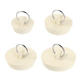 4 Pcs Rubber Sink Plug Set, Universal Bath Plug Replacement for Kitchen and Bathroom (4 Sizes)