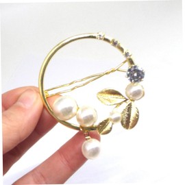 PACKOVE 2Pcs Stylish Pearl Hair Clips Round Hollow Design Alloy Ponytail Clips for Elegant Hair Arrangement Vintage Hair Accessories for Women