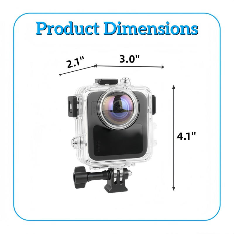 Waterproof Diving Case Only for Go Pro MAX2,Anti-Scratch & Deep