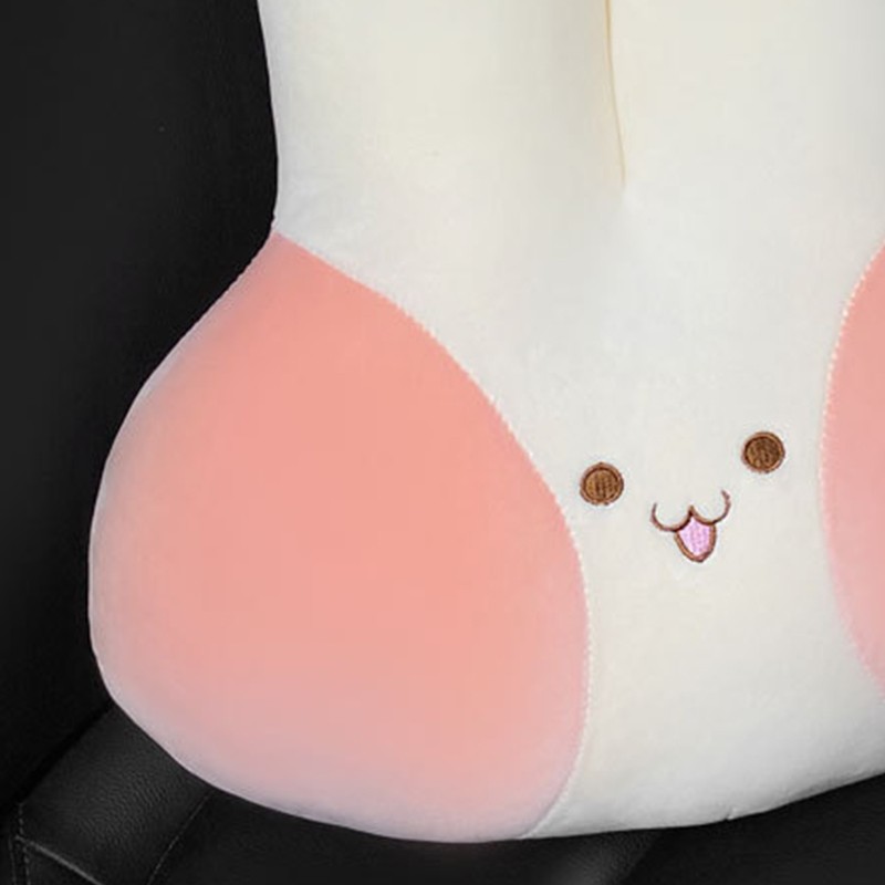 Car Headrest Pillow Blush Bunny Soft Skin Friendly Cute Cartoon