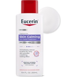 Eucerin Itch Relief Intensive Calming Lotion, Itch-Relieving Lotion for Sensitive Dry Skin, 8.4 Fl Oz Bottle