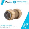 SharkBite 3/4 Inch Polybutylene Transition Coupling, Push to Connect Brass