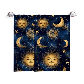 Turamurra Hand Towels Set of 2 Boho Sun and Moon Themed Towels for Bathroom Decorative, Bath Towels, Soft Absorbent Towels for Farmhouse Home Decor Gifts for Women 14 x 28 in