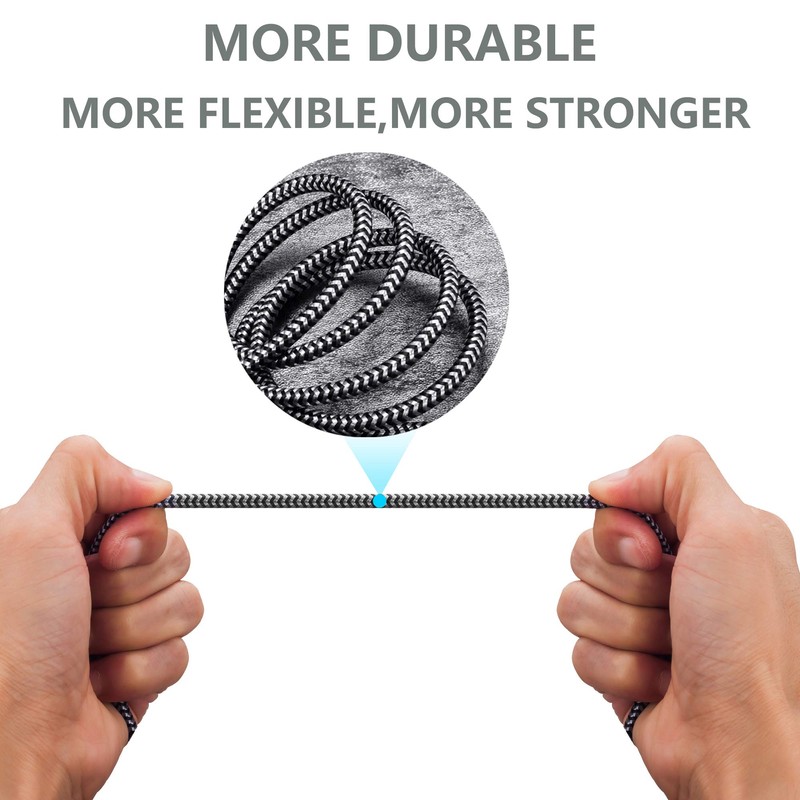 Aux Cord 10ft, 3.5mm Audio Cable - Nylon Braided 3.5mm