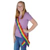 Rainbow Satin Sash Party Accessory (1 count) (1/Pkg)