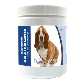 Healthy Breeds Basset Hound Advanced Hip & Joint Support Level III Soft Chews for Dogs - Promotes an Active, Comfortable Life with Glucosamine, Chondroitin & Green Lipped Mussel- 120 Count