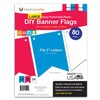 80 pcs Paper DIY Banner Flags Patriotic RED, WHITE AND