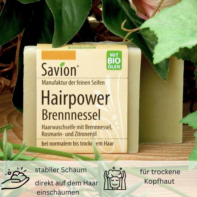 Savion Hairpower Nettle Hair Wash Soap 85 g