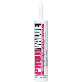 FixtureDisplays White Lightning 10 oz. Bright White Pro Value Siliconized Acrylic Latex Caulk