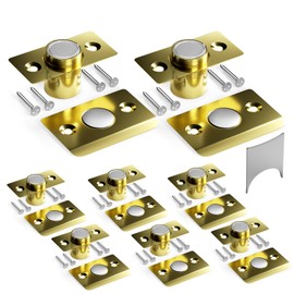 Tonitrui Silent Door Ball Catch, Adjustable Strong Magnet Door Catch,Using Completely noiseless,Perfectly Replacing The Old Ball Catch(Gold 8 Pack, Upgraded Version)