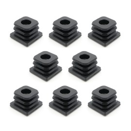 Design61 8 x Threaded Plugs Adjustment Plugs Foot Caps Insert Socket for Square Pipes 25 x 25 mm with M8 Internal Thread Load Capacity up to 200 kg for Wall Thickness 1.5-2 mm