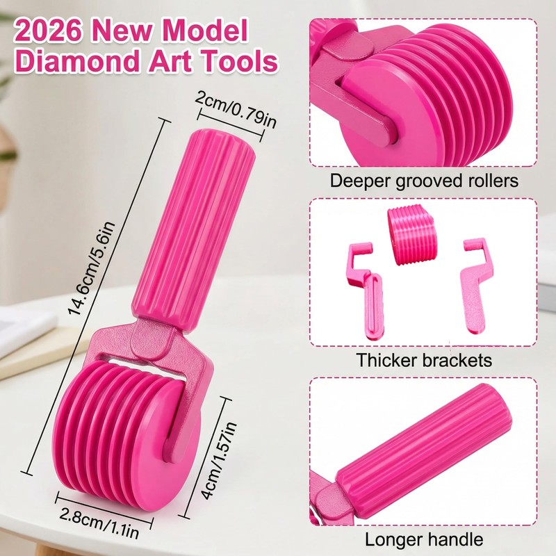 KPEBN Detachable Diamond Painting Roller, Ergonomic Art Tool - Candy