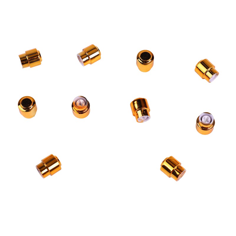 10PCS Electric Guitar Pickup Switch Tip Gold Round Retro Plastic