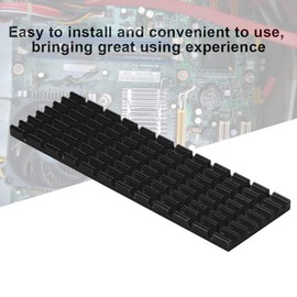 70x22x3mm SSD Heat Sink for PCIE M.2 SSD 2280 Aluminum Alloy Heat Sink Cooler Cooling Fin for Desktop Laptop Computer, Effective Cooling to Protect Hard Disk(Black)