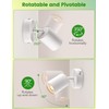 Spotlight 2-Pack, Matt White Round LED Spotlights - Single Rotatable,